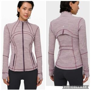 LULULEMON DEFINE JACKET HEATHERED WEE FROSTED MULBERRY SIZE 4